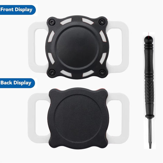 Waterproof Airtag Dog Collar Holder, Shockproof, Ultra-Durable, Plastic & Silicone Pet Case for Air Tags, Protective Collar