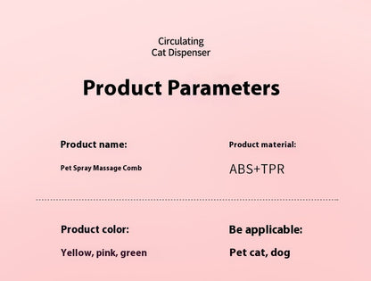 Pet Spray Comb Brush for Cats and Dogs