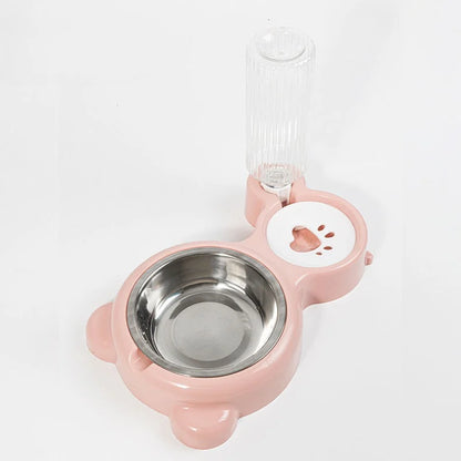 Pet Water Dispenser for Cats and Dogs Automatic Water Storage Pet Food Bowl Food Container with Waterer Pet Supplies