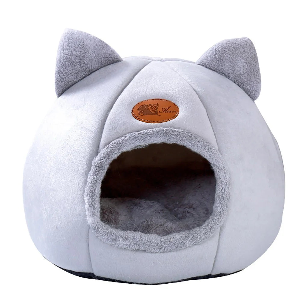 Cat House Bed,Pet Beds Clearance Cat House Dog round Cat Winter Warm Nest Soft Foldable Sleeping Mat Pad Cozy Cat Cave Cute Pet Tent Beds for Cats Puppy Small Dogs