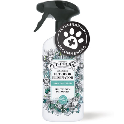 Pet~Pourri Pawsitively Fresh Pet & Home Deodorizer Spray, Jasmine + Fresh Air + Pear, 16Oz