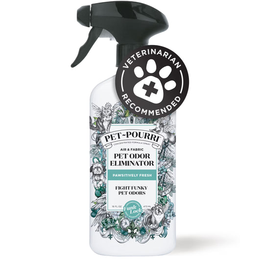 Pet~Pourri Pawsitively Fresh Pet & Home Deodorizer Spray, Jasmine + Fresh Air + Pear, 16Oz
