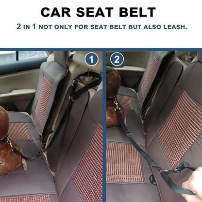 1PC Pet Car Seat Belt Nylon Lead Leash Backseat Safety Belt Adjustable Pet Collars Dog Collar Cat Collar
